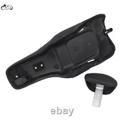Driver Passenger Seat White Line with Backrest For Harley Street Glide Road King