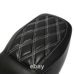 Driver Passenger Seat Whtie Stitch For Harley Road King Street Glide 1997-2007