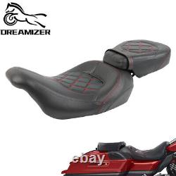 Driver Passenger Two-Up Seat For Harley Touring Road King Street Glide 2009-2023