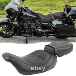 Driver Passenger Two-up Seat For Harley Road King Street Glide Road Glide 2009+