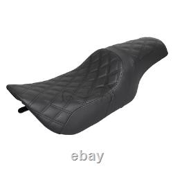 Driver Rider Passenger Two-Up Black Seat For Harley Road King Street Glide 97-07