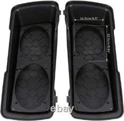 Dual 6x9 Speaker Lids for Harley Touring Saddlebag Road King Street Glide 1 Pair