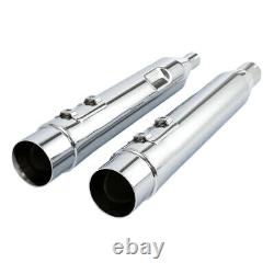 Dual Exhaust Slip-on Muffler Fit For Harley Touring Road King Street Glide 17-22