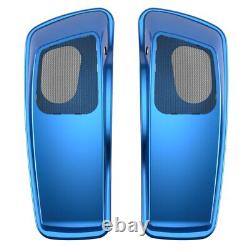 Electric Blue 6x9 Saddlebag Speaker Lids Fits 14+ Harley Street Road King Glide