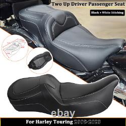 Extended Reach Road Sofa Two-UP Seat For Harley Electra Street Glide Road King
