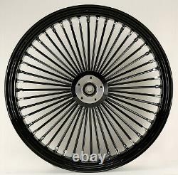 Fat Spoke 23 Big Wheel Front Black 08-15 Harley Electra Glide Road King Street