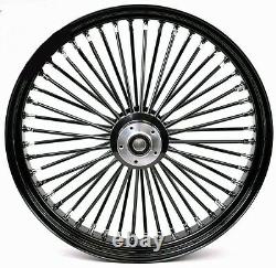 Fat Spoke 26 Big Wheel Front Black Harley Electra Glide Road King Street 00-07