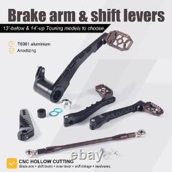Fit Harley Road King Street Glide FLHX CVO 14-24/MX Floorboards Brake Arm Lever