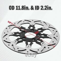 Floating 11.8 Front Brake Rotors for Harley Touring Street Glide Road King 08-13