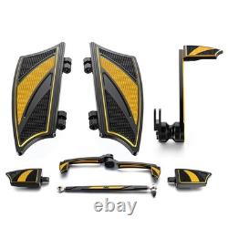 Floorboard Diamond Anodized Gold Fit Harley Touring Road King Street Glide 08-13