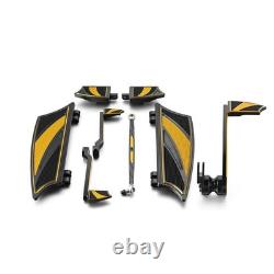 Floorboard Diamond Anodized Gold Fit Harley Touring Road King Street Glide 08-13
