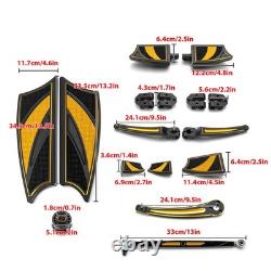 Floorboard Diamond Anodized Gold Fit Harley Touring Road King Street Glide 08-13