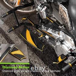 Floorboard Diamond Anodized Gold Fit Harley Touring Road King Street Glide 08-13