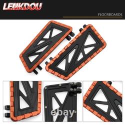 Floorboards Footboards Brake Pedal Kit For Harley Road King Street Glide Orange
