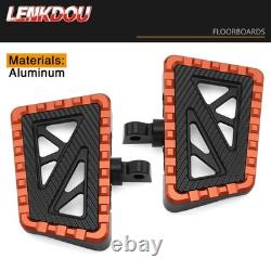 Floorboards Footboards Brake Pedal Kit For Harley Road King Street Glide Orange