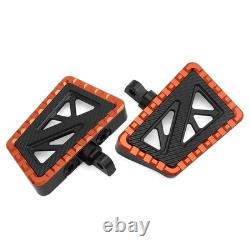 Floorboards Footboards Brake Pedal Kit For Harley Road King Street Glide Orange