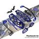 Foot Boards Floorboards Blue For Harley Touring Road King Street Glide 2014-2025