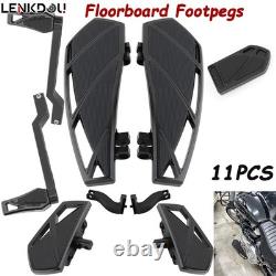 Footpeg Floorboards Kit For Harley Touring Road King Street Glide 1993-2026