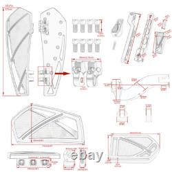 Footpeg Floorboards Kit For Harley Touring Road King Street Glide 1993-2026