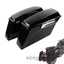 For 1994-2013 Road King Street Glide SaddleBags Hard Bags Vivid Black