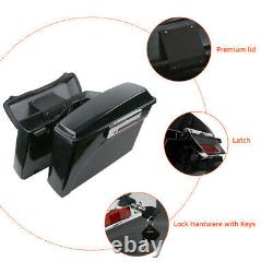 For 1994-2013 Road King Street Glide SaddleBags Hard Bags Vivid Black