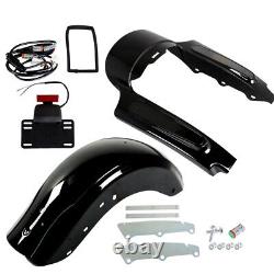 For 2009-2013 Touring Road King Street Glide CVO Style Rear Fender System WithLED