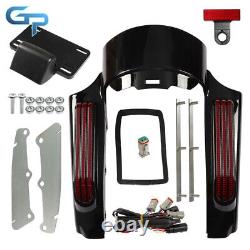 For 2014-2022 Touring Road King Street Glide Red LED Light Rear Fender Fascia