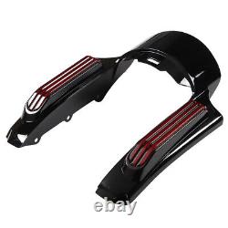 For 2014-2022 Touring Road King Street Glide Red LED Light Rear Fender Fascia