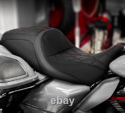 For Harley New Style Front & Rear Seat 1-Piece Road King / Street Glide 1997-07