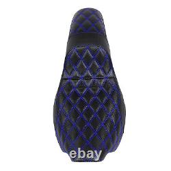 For Harley Road King FLHR Street Glide Special FLHXS Blue Stitching Two-Up Seat