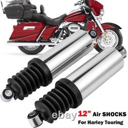 For Harley Road King Street Electra Glide CVO Chrome Rear Air Suspensions Shocks