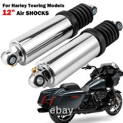 For Harley Road King Street Electra Glide CVO Chrome Rear Air Suspensions Shocks