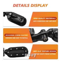 For Harley Road King Street Glide 1-1/4 Bars Highway Pegs With Flip-out Heel Rest