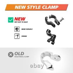 For Harley Road King Street Glide 1-1/4 Bars Highway Pegs With Flip-out Heel Rest