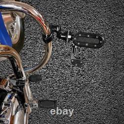 For Harley Road King Street Glide 1-1/4 Bars Highway Pegs With Flip-out Heel Rest