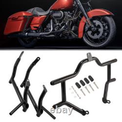 For Harley Road King Street Glide 1.25 Engine Guard + Saddlebag Crash Bar 09-25
