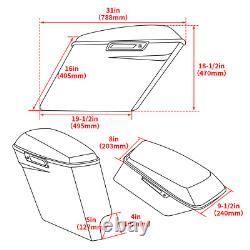 For Harley Road King Street Glide 14-24 5 Stretched Hard Saddlebags/Saddle bags