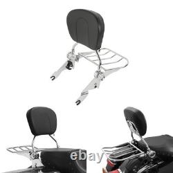 For Harley Road King Street Glide Chrome Sissy Bar Luggage Rack 2009 2025