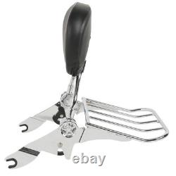 For Harley Road King Street Glide Chrome Sissy Bar Luggage Rack 2009 2025