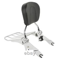 For Harley Road King Street Glide Chrome Sissy Bar Luggage Rack 2009 2025