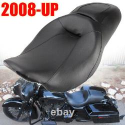 For Harley Road King Street Glide Driver Passenger Waterproof Seat Two-up 2008+