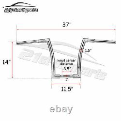 For Harley Touring Road King Glide 1-1/2 Rise 14 Handlebar MONSTER FAT APE Bar