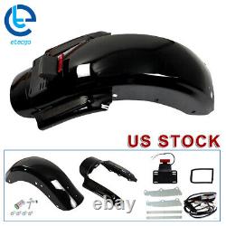 For Touring 2009-2013 Road King Street Glide CVO Style Rear Fender System With LED