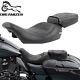 For Touring Road King Street Glide Driver Passenger 2-up Seat Black Stitching