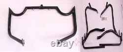 Front Engine Guard + Saddlebag Crash Bar for Harley Road King Street Glide 14-25