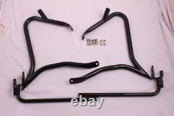 Front Engine Guard + Saddlebag Crash Bar for Harley Road King Street Glide 14-25