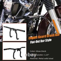 Front Highway Engine Guard Crash Bar Fit For Harley Street Glide Road King 14-24