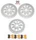 Front Rear Brake Rotors & Pads For Harley Road King Street Electra Glide 2008-13