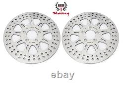 Front Rear Brake Rotors & Pads for Harley Road King Street Electra Glide 2008-13
