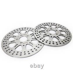 Front Rear Brake Rotors & Pads for Harley Road King Street Electra Glide 2008-13